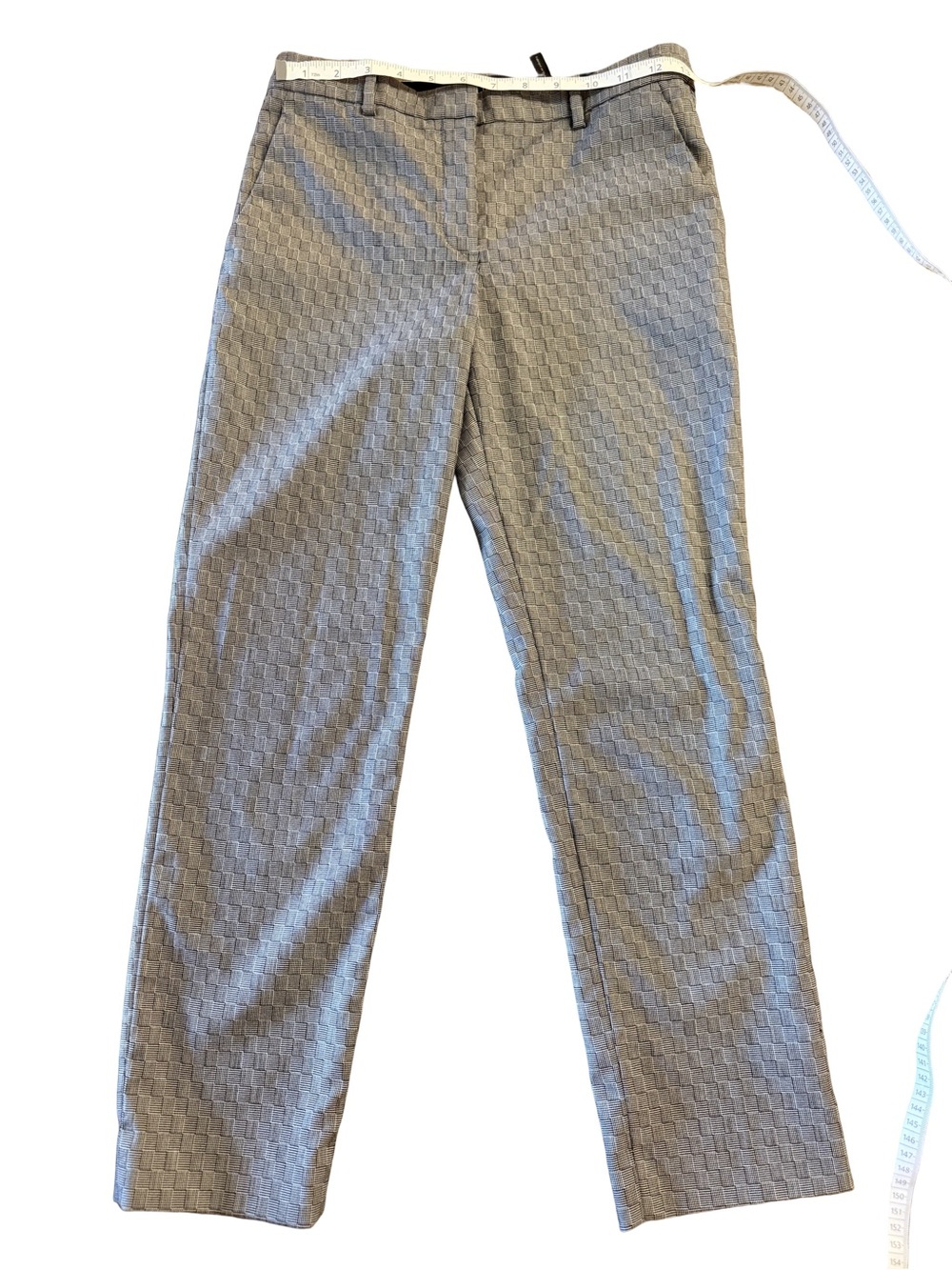 Theory Women’s Light Gray Patterned Ankle Chinos